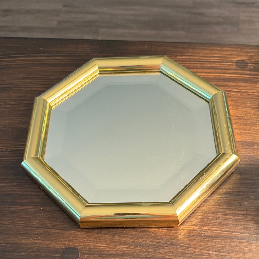 Brass Octagon Wall Mirror